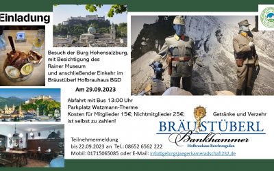 Herbst-Vereinsausflug 2023 auf die  Festung Hohensalzburg
