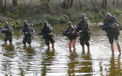 Reservisten der Struber Jager üben in Kammer;  Vielfältiges Ausbildungsprogramm mit Gewässerüberquerung